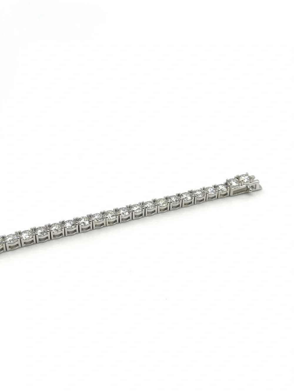 925 Silver, 14.4CTW Moissanite Tennis Bracelet - 8